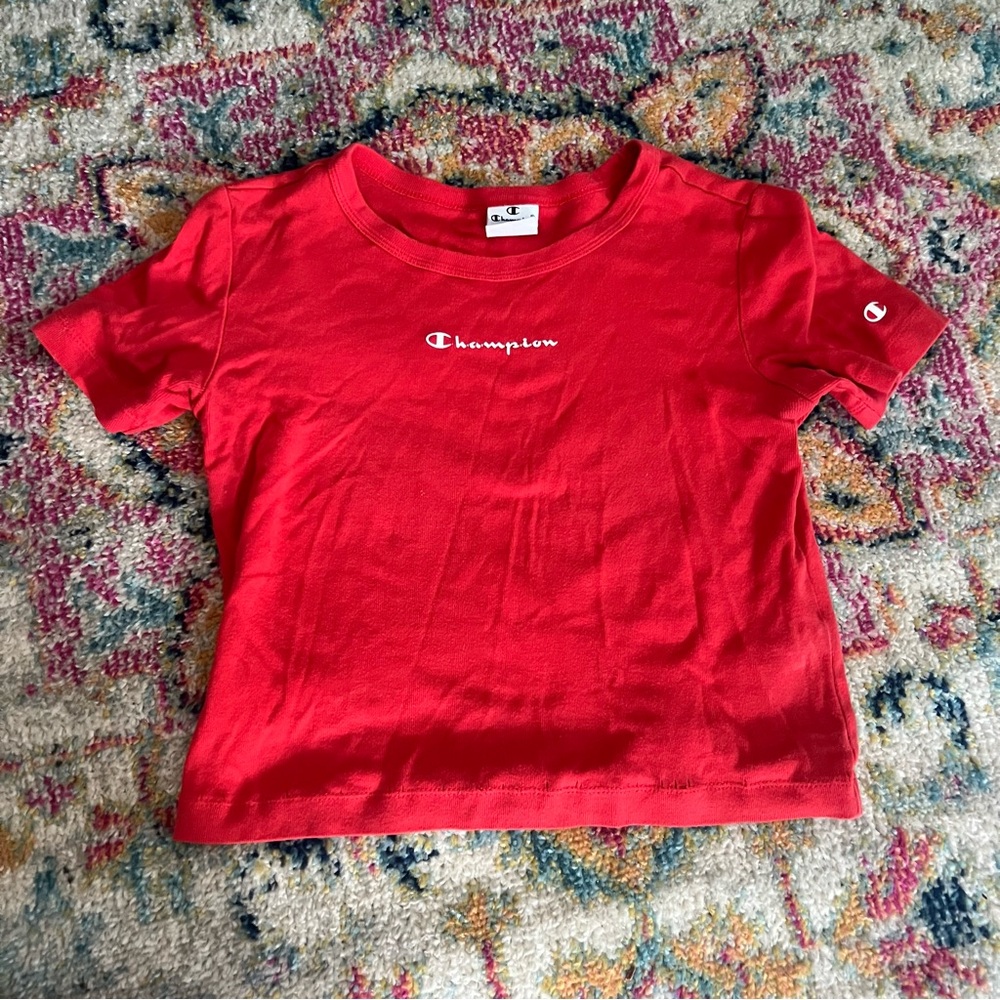 Champion Kids' Bright Red Short Sleeve Tee